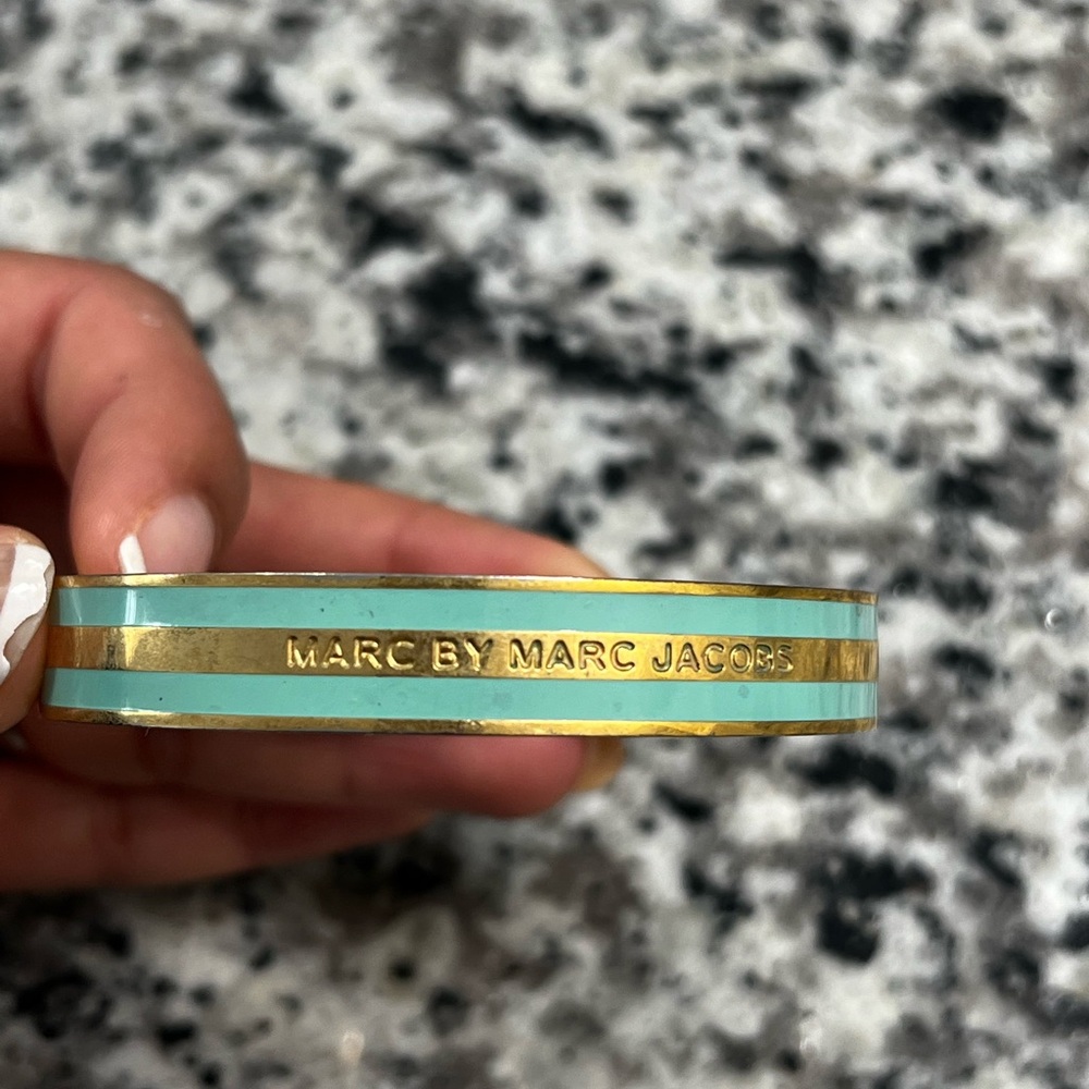 Marc by Marc Jacobs Gold and Aqua Bangle